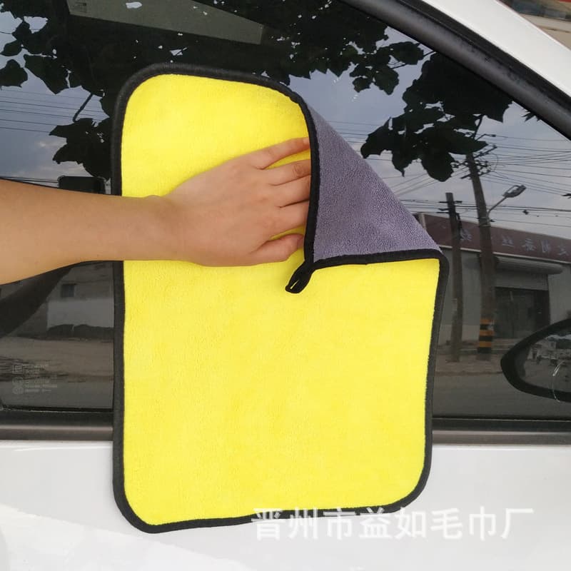 Laser-Engraved Fishing/Car Towel, Thick Absorbent Coral Fleece Double-Sided Wash & Cleaning Cloth