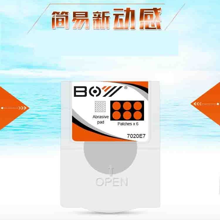 BOY Brand Bicycle Cold Patch Kit No-Glue Tire Repair Patches Tool Set Glue-Free
