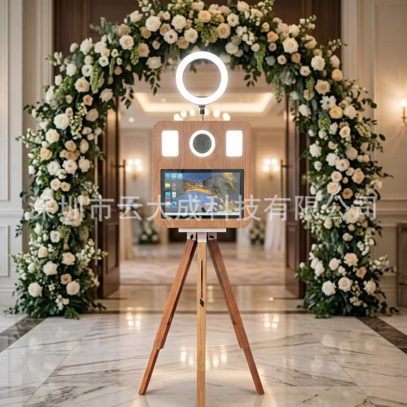 Cross-border interactive photo booth photo booth camera wood grain wedding PhotoBooth overseas warehouse exhibition dedicated