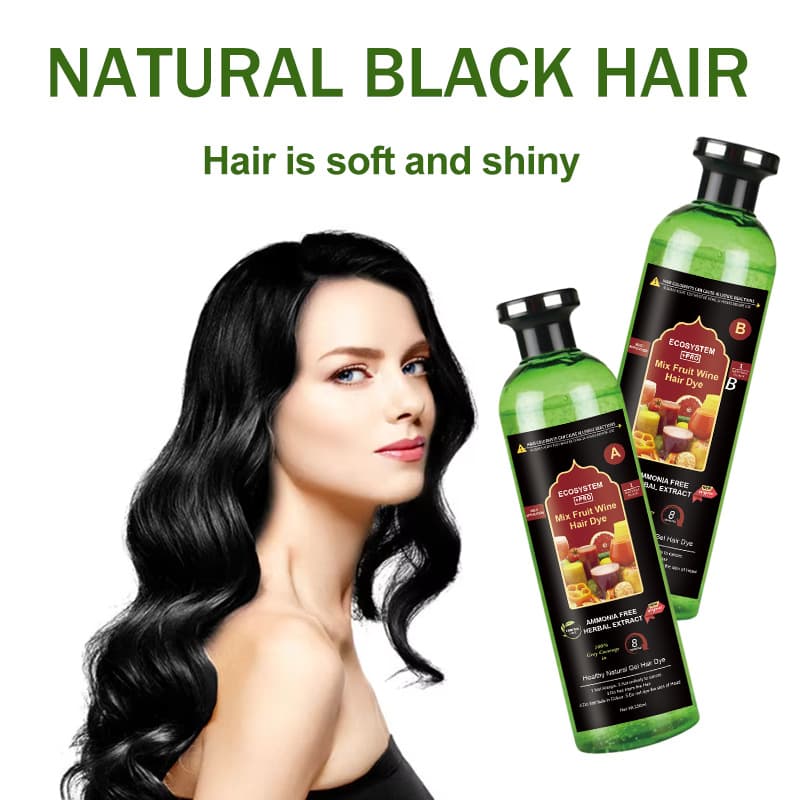 CQRZEN Cross-border Hair Dye for Gray Hair, Multi-Fruit Black Oil Cream, Natural Plant-Based, Non-Damaging, Wholesale