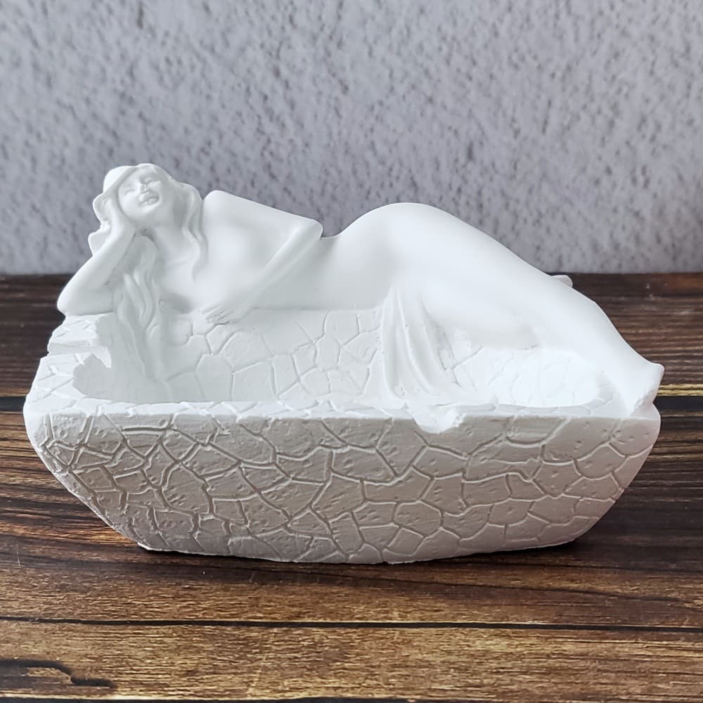 Beauty Ashtray Ornament Candle Plaster DIY Plaster Ornament Candle Holder Silicone Mold W1062