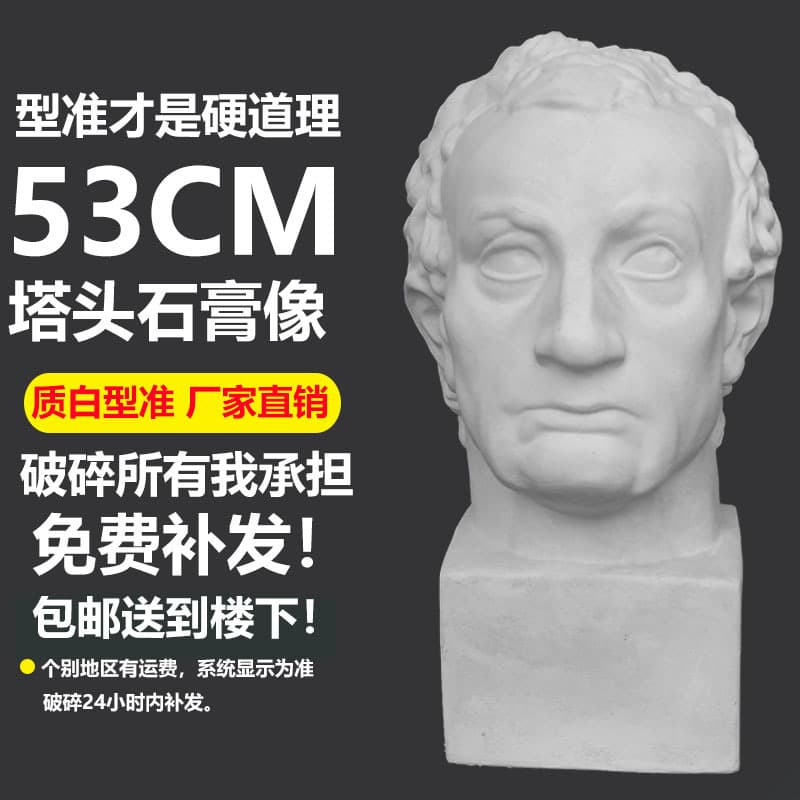Gattamelata Head Plaster Statue Equestrian Portrait Art Teaching Tool Studio Sculpture Decoration Sketch Still Life