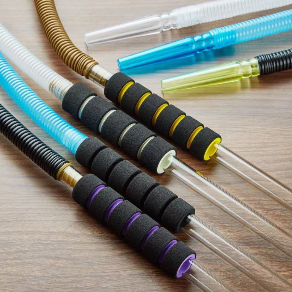 Factory sells Arabic hookah pipes, high borosilicate glass handles, and disposable hookah accessories.