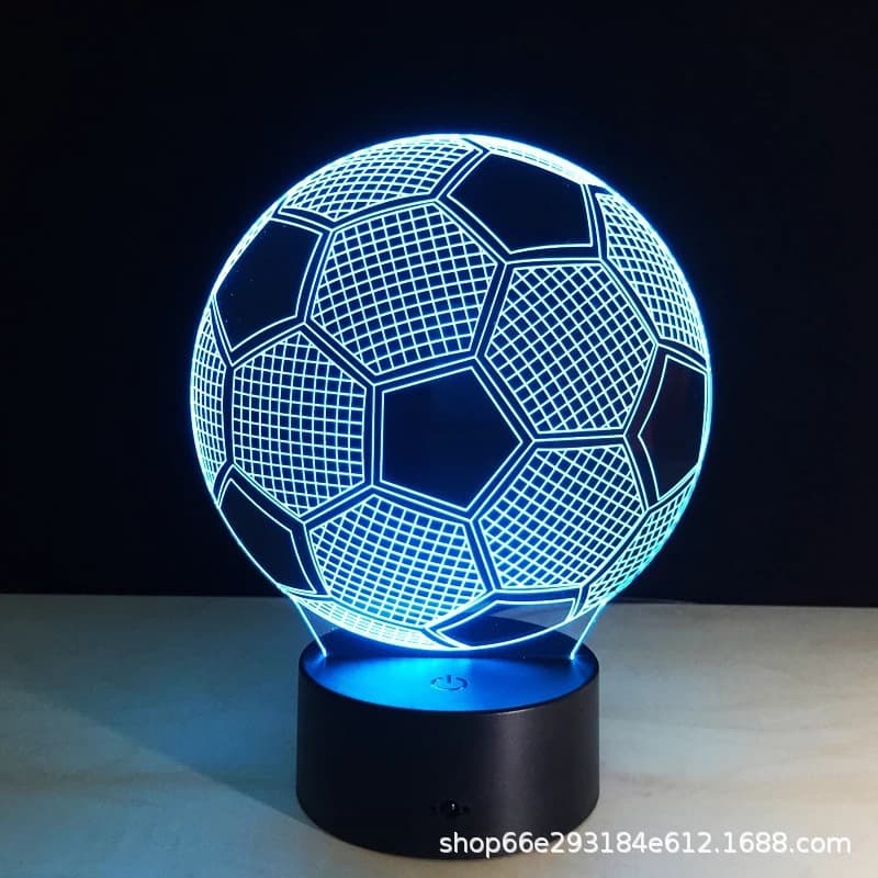 Cross-border exclusive for football team logo series 3D desk lamp LED colorful touch remote control night light USB creative gift lamp