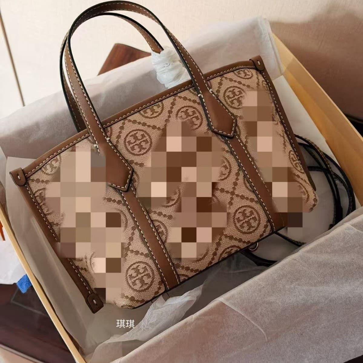 In Stock TB New FLEMING Medium Tote Bag PERRY Cowhide Leather Multi-Function Shoulder Handbag Shopping Bag