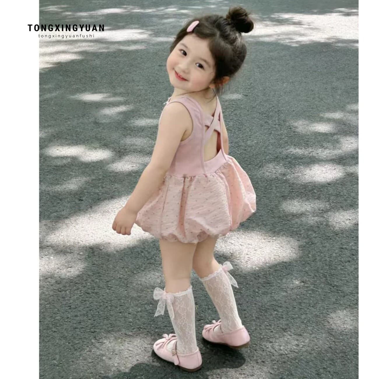 【Sweet Cool Style】Keluli! Girls polka dot dress, fashionable and sweet summer baby girl backless bud skirt