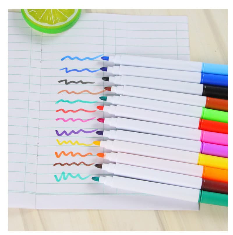 Colored whiteboard pens, water-based erasable student environmentally friendly brushes, refillable office fine-tip water-based markers