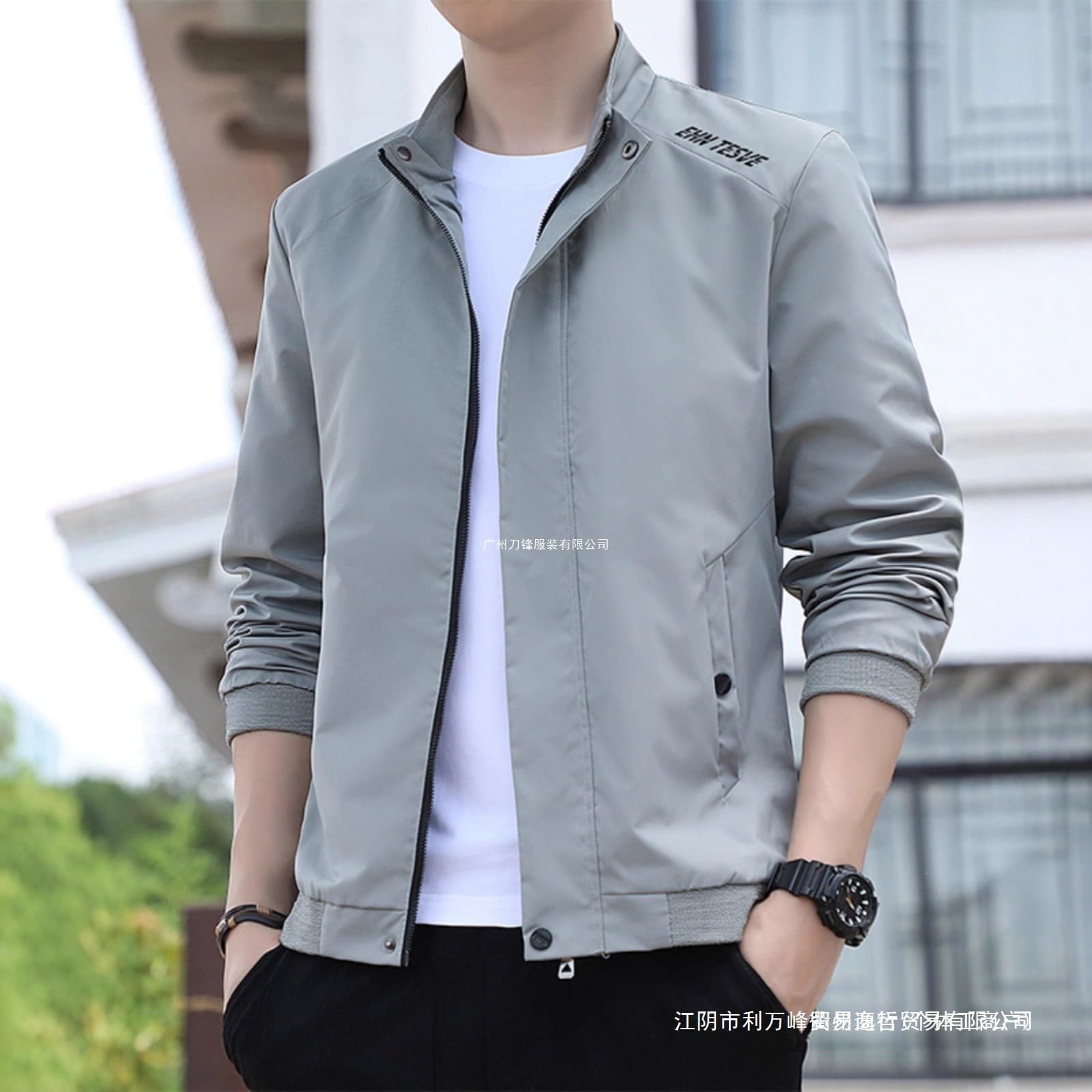 Spring and Autumn Men's Thin Jackets for Men 2025 New Stand Collar Jackets Trendy Versatile Casual Windbreakers and Gowns for Men