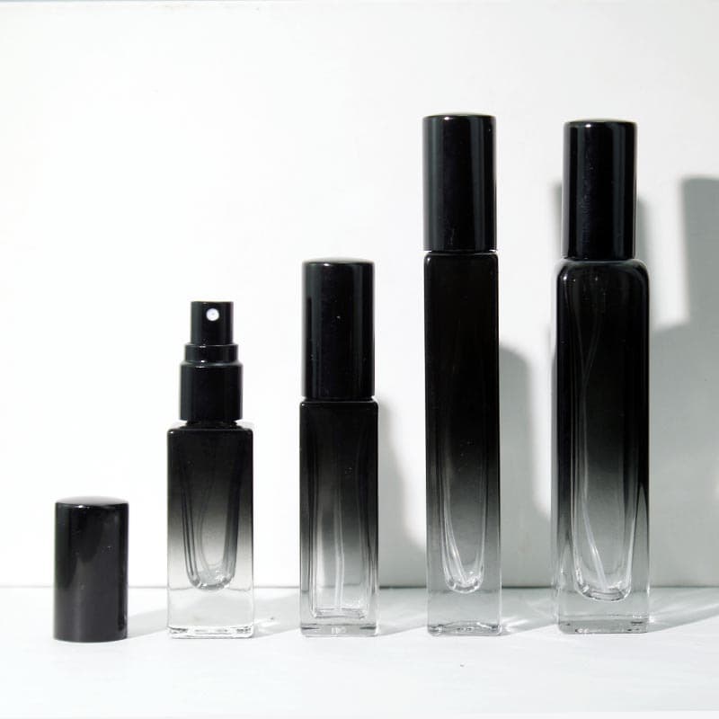 Square perfume bottle 3ml5ml10ml15ml black gradient perfume spray bottle glass perfume bottle