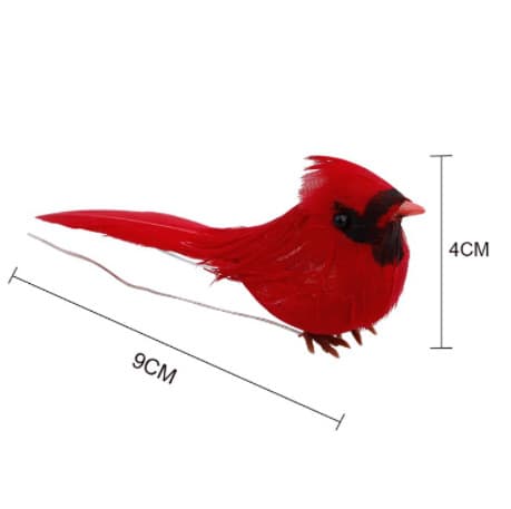 Mini Red Simulated Small Bird Robin Garden Horticulture Decorative Bird Garden Christmas Tree Ornaments
