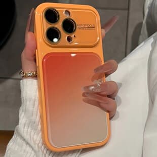 New Gradient Contrast Color Instant Change Apple 17PRO Phone Case Crystal Large Window Compatible iPhone17 Shell 16