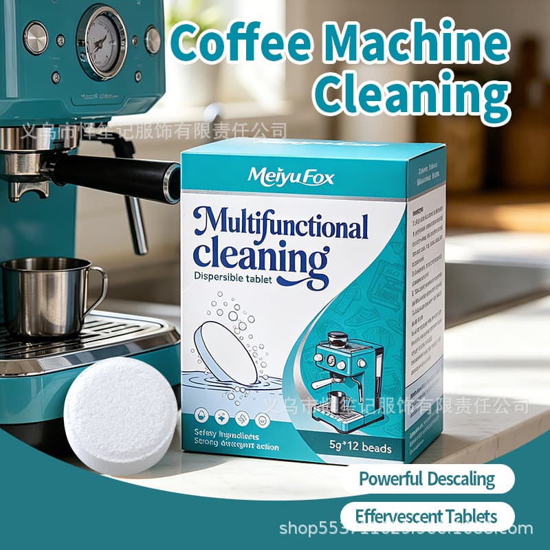 Cross-border coffee machine effervescent tablets to remove scale, tea stains and coffee stains. Multi-functional cleaning and descaling tablets are suitable for all models.