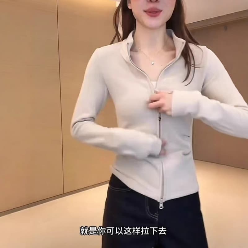 [Warm Lover] Stand Collar Thermal Lock Warm Circulation Imported Thickened De Velvet High-Quality Jacket