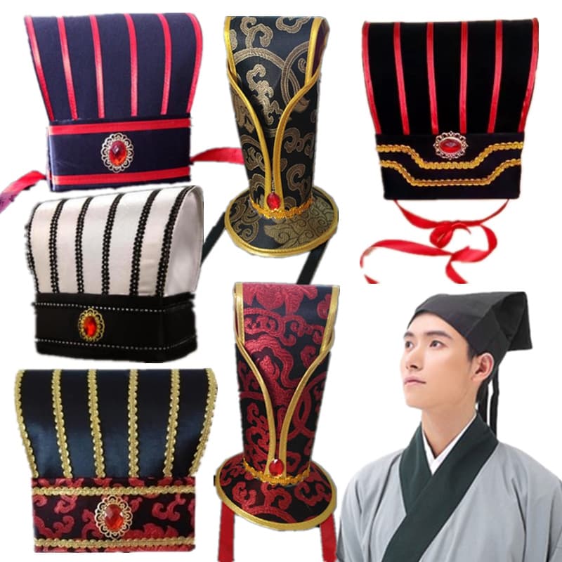 Adult Ceremonial Hats, Ancient Costume Hats, Scholar and Talent Hats, Autumn Ancient Performance Minister Zhuge Liang Hat