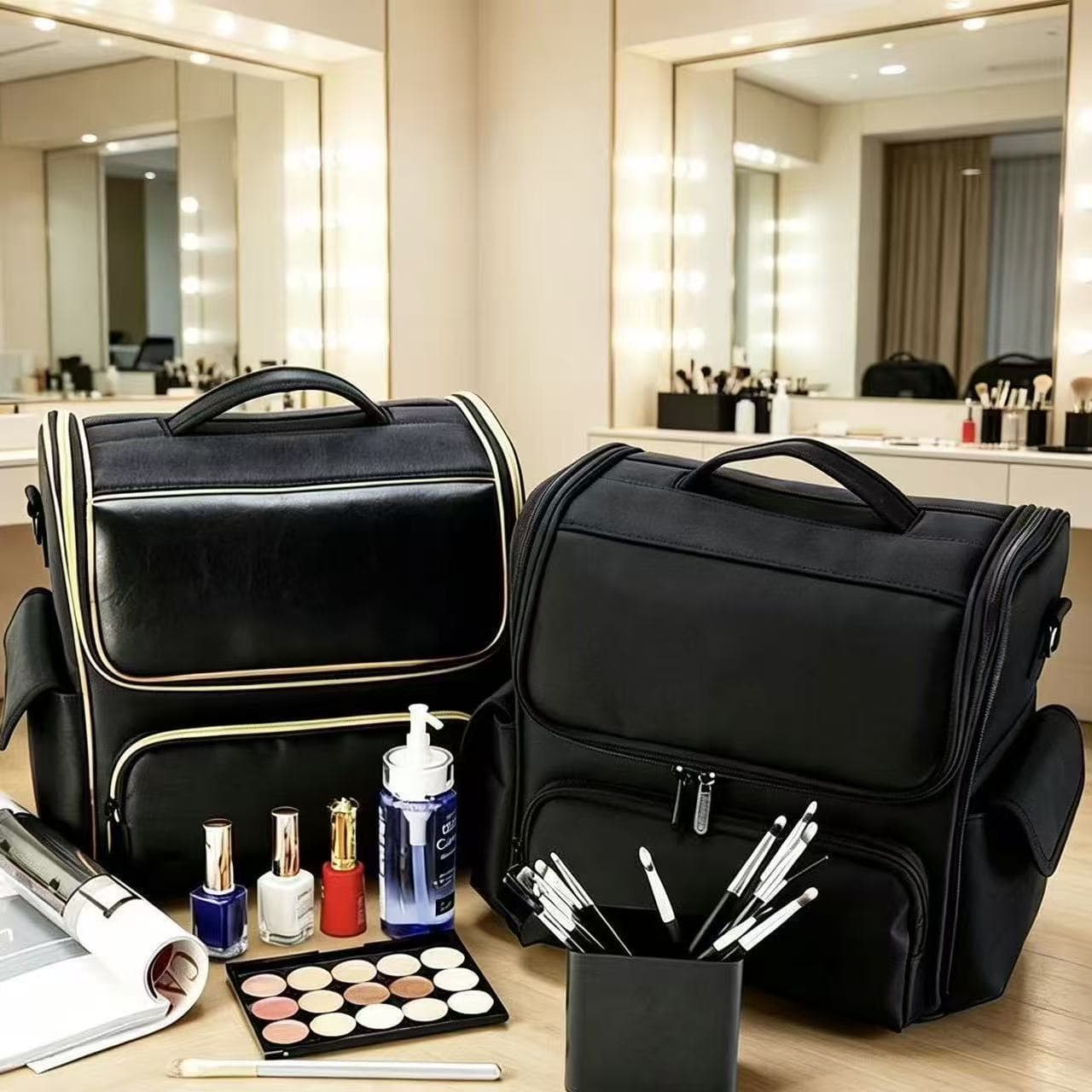 Large-capacity cosmetic bag for professional makeup artists to carry out portable manicure, eyelashes, tattoo and embroidery cosmetics storage bag toolbox