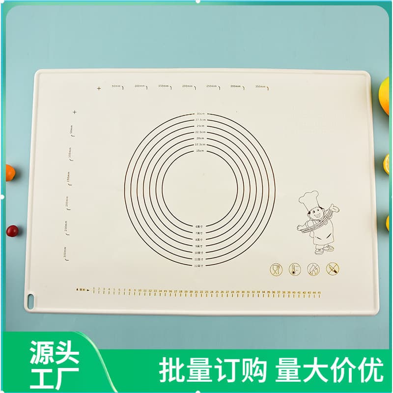 In Stock Silicone Kneading Mat, Thickened Food-Grade Non-Slip Household Dumpling Silicone Dough Mat, Cutting Board & Rolling Tool