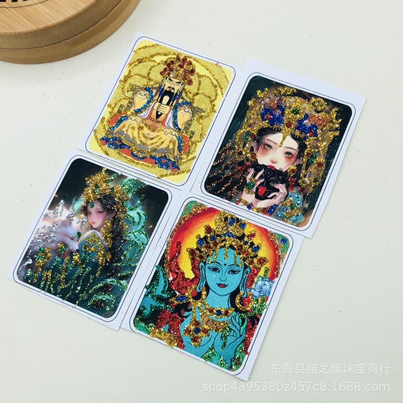 The new handmade gold thangka painting core Zaki Ram's past and present life painted green Tara is a hot item in the live broadcast room