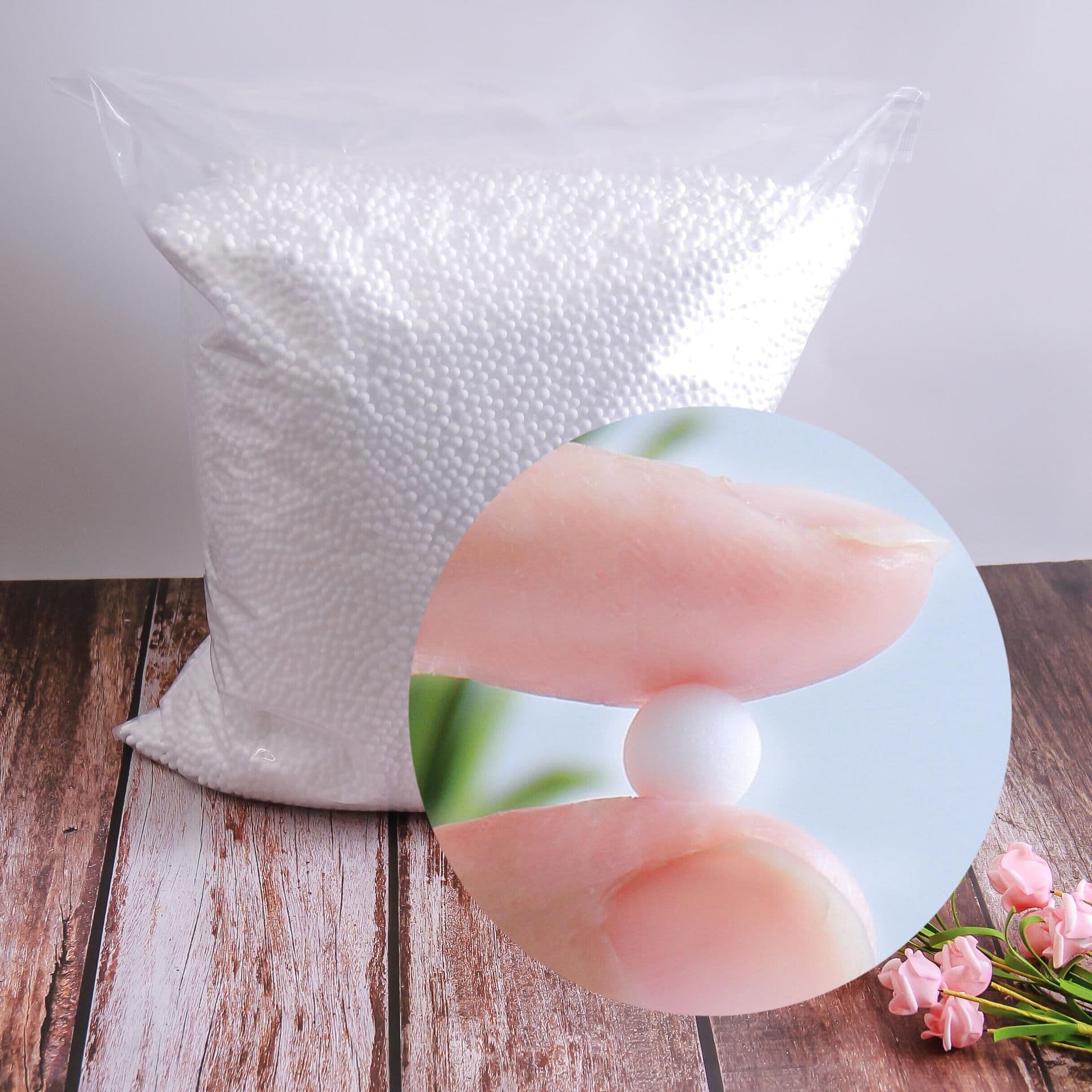 EPS foam particles, polystyrene 3-5mm foam granules, lazy sofa, tatami, bean bag sofa filling.