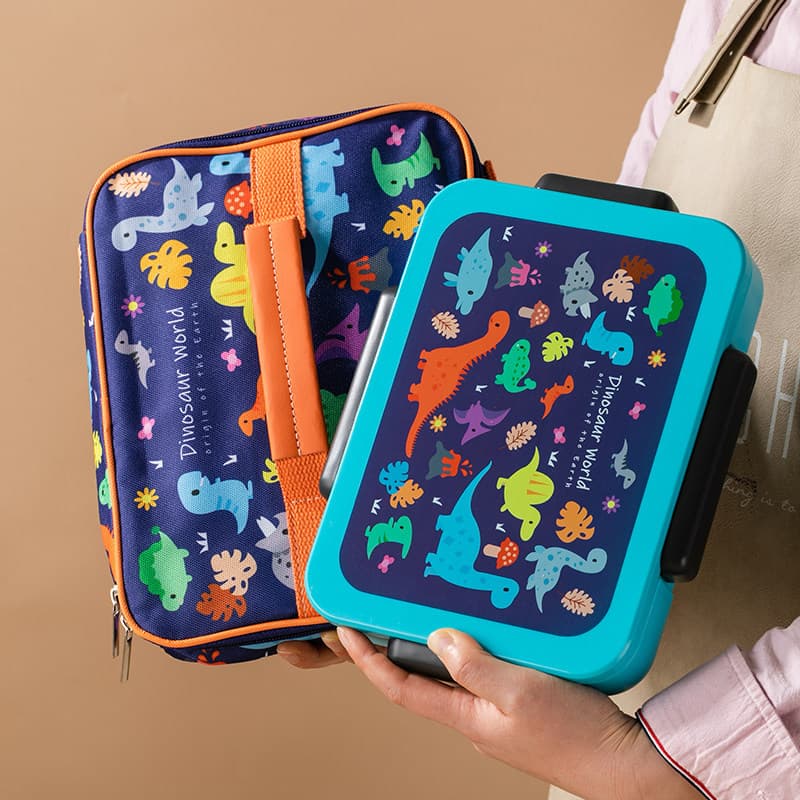 Portable lunch box with lunch box, sealed lunch box, multi-compartment lunch box, student office worker, microwave oven with tableware