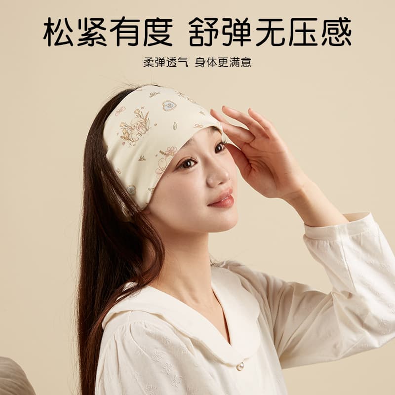 Maternity Hat Spring Summer Thin Cotton Windproof Postpartum Headband for Hospital Air Conditioning Room