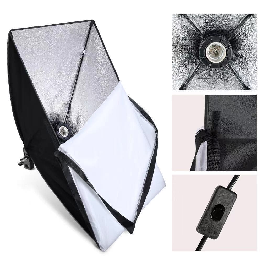 800W Live Streaming Fill Light Bulb LED Photography Light Accessory E27 Remote Control Three-Color Mushroom Lamp Soft Light