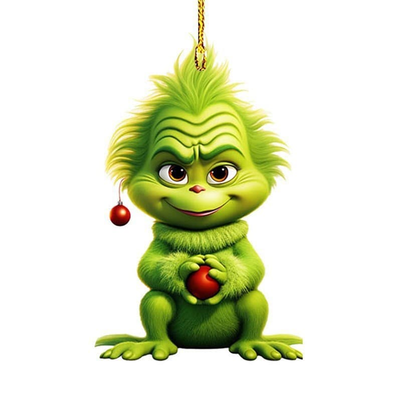 Cross-border new 2D Grinch baby pendant Christmas decoration Christmas tree acrylic pendant