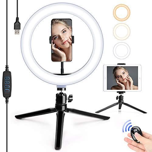 10-inch 25cm eye-protecting beauty soft light ring lamp for streamers, offering three-color options for photography and live broadcasting.