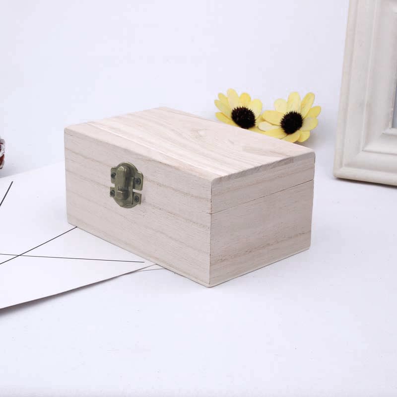 In stock: paulownia wood boxes, DIY rectangular wooden boxes for home use, natural paulownia wood painted boxes, logo printing available.