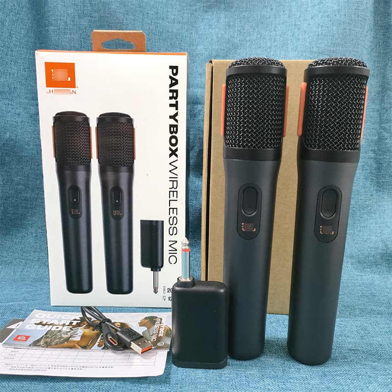 Cross-border Trade Partybox Wireless Mic One-to-Two Home KTV Singing Microphone