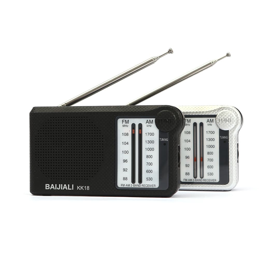 Radio Full Band Built-in Speaker Compact Outdoor Portable with Carry Handle AM FM Radio Dual Band FM