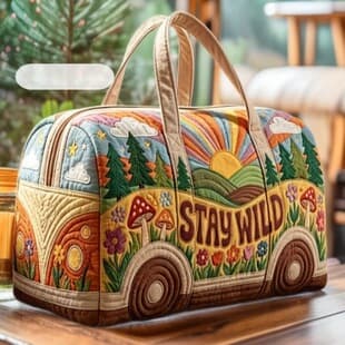 2026 New Short Trip Handbag Quilted Embroidery Travel Bag for Independent Station Cross-Border, Multi-Functional Sports Gym Bag
