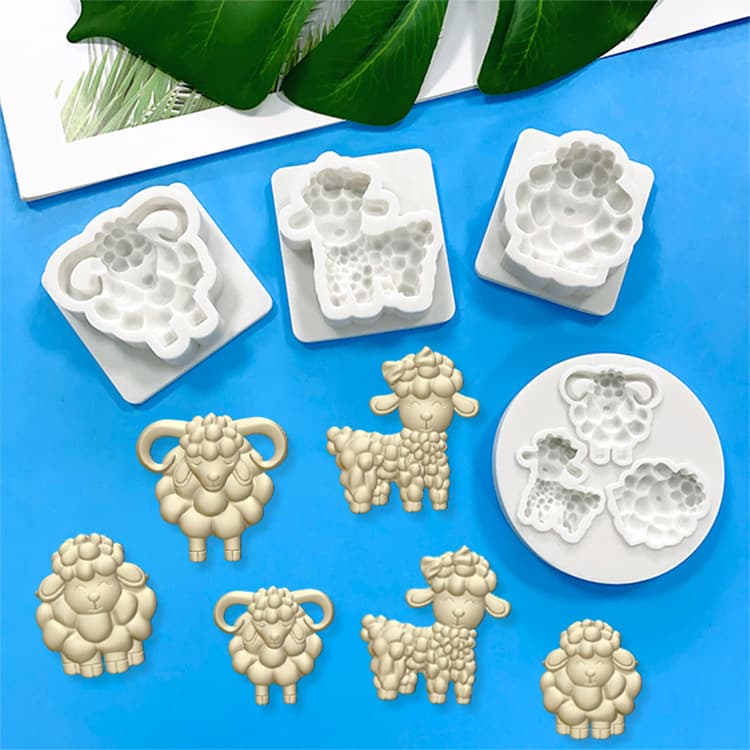 New 3D Animal Sheep Silicone Mold Cake Decoration Goat Fondant Chocolate Candy Mold