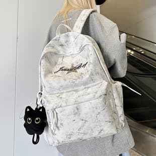 High School Student Backpack Ins Style Niche Men's High Appearance Shoulder Bag Backpack American High Street Junior High School Boys' Backpack