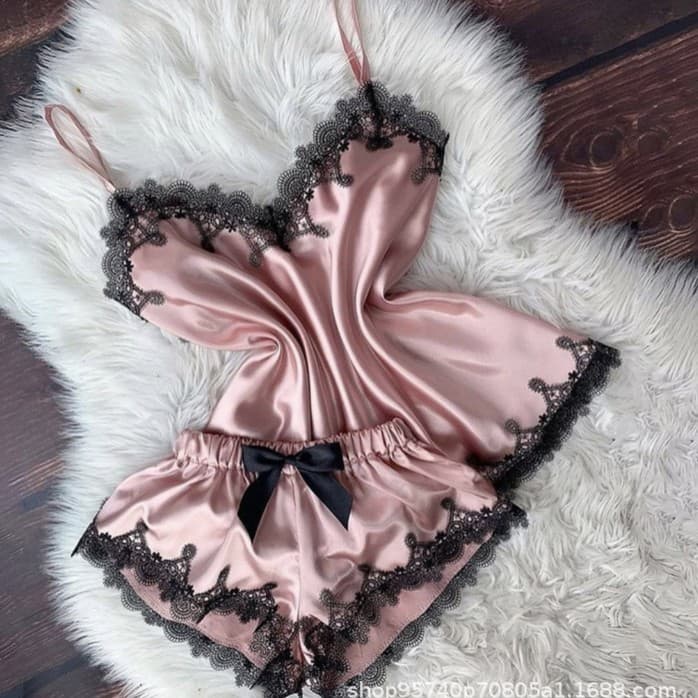 European and American Cross-Border Hot Selling Women's Camisole Pajama Set Two-Piece Camisole Set Multiple Colors and Sizes Wholesale
