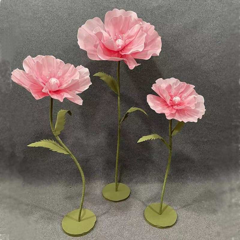 Popular Window Decoration Flowers Wedding Stand Paper Art Flowers Studio Magazine Ad Photo Shoot Setup Wedding Aisle Props