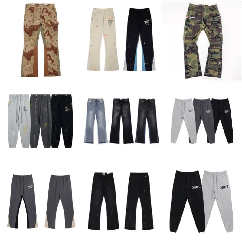 Cross-border trade Gallery dept splatter graffiti casual pants camouflage patchwork couple tapered sweatpants trendy