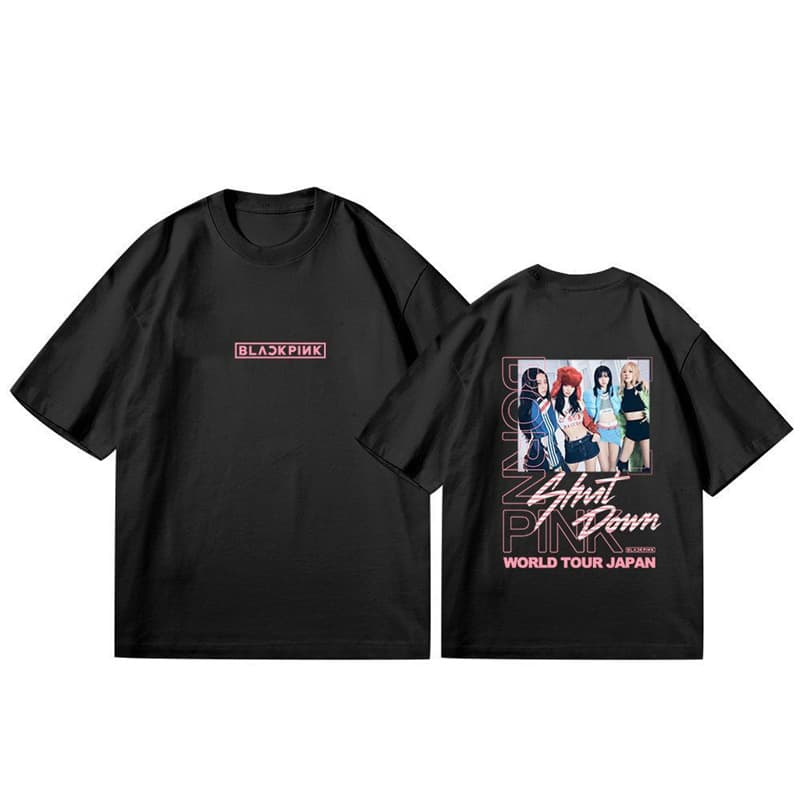 Regular second album shut down same style short-sleeved singing uniform student versatile jennie support T-shirt