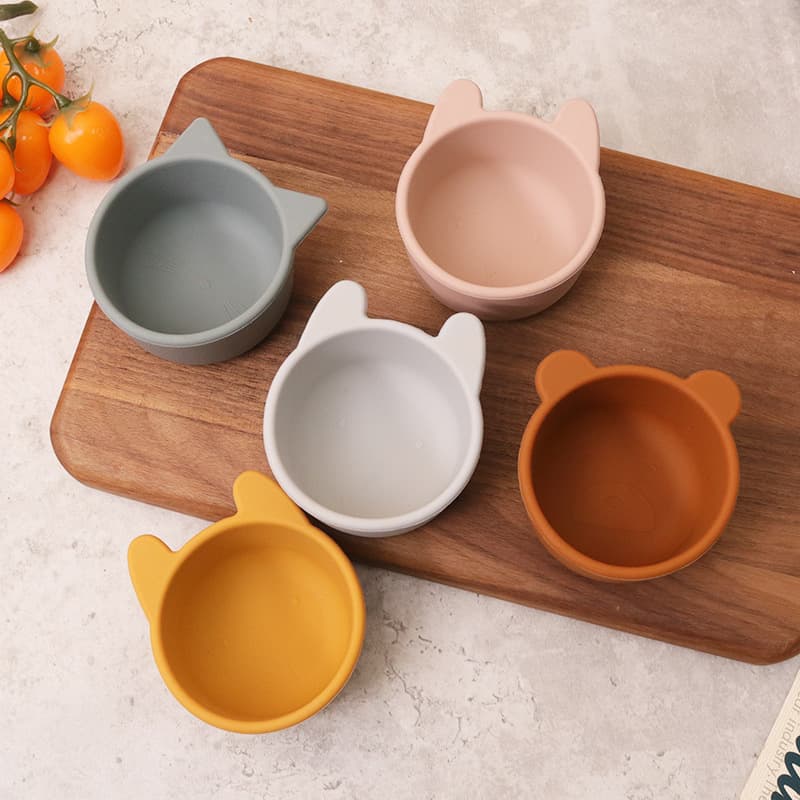 New Cross-Border Children's Silicone Bowl Baby Infant Feeding Bowl Snack Bowl Maternal and Child Products Factory Wholesale