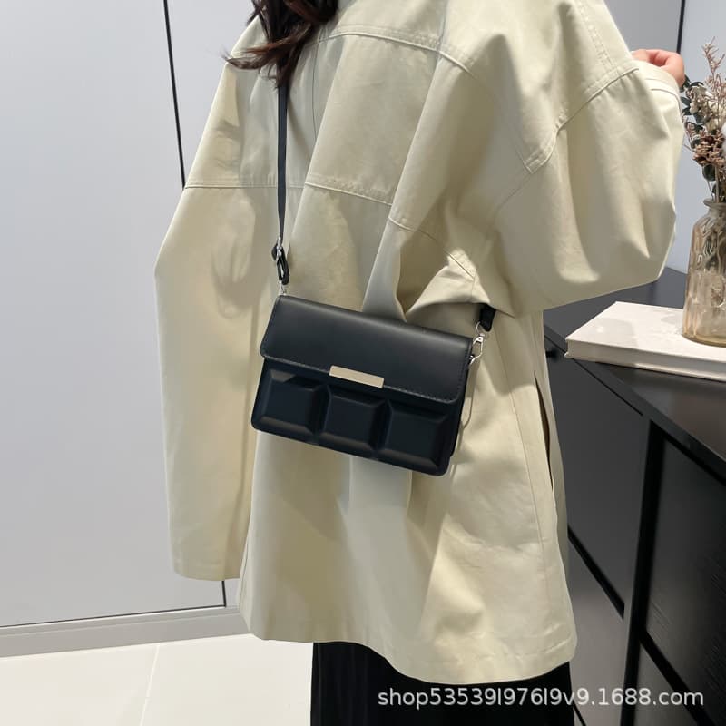 Niche Design 3D Square Bag, Crossbody Bag, Korean Style Simple Shoulder Bag, High-End INS Handbag, Underarm Bag