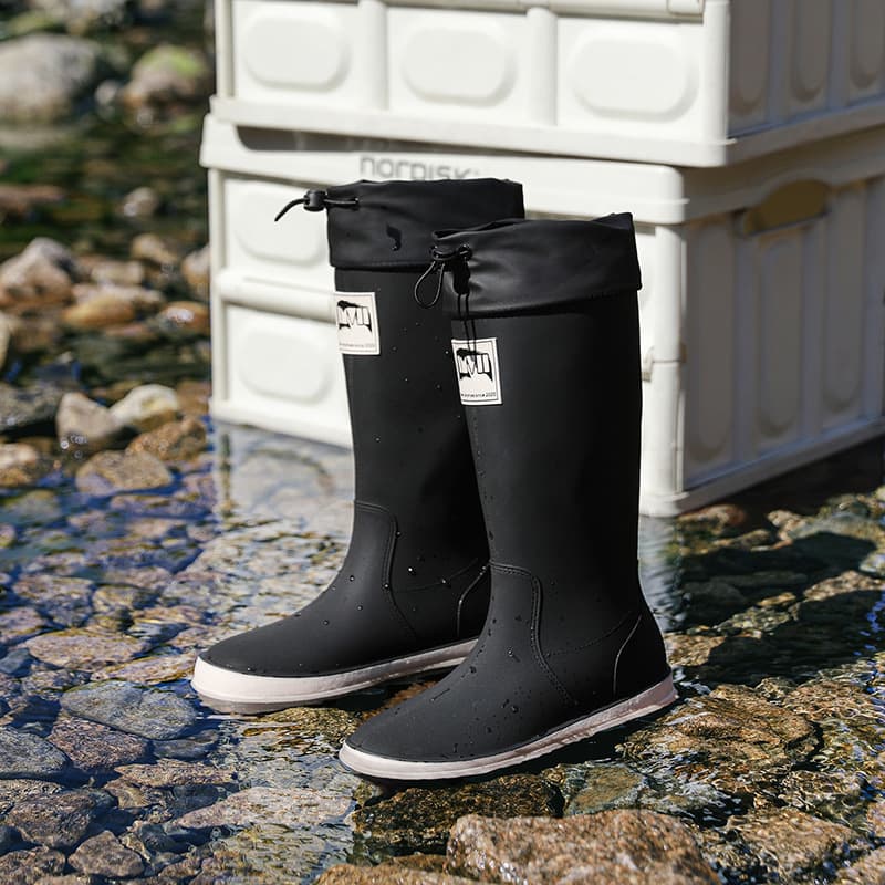 Men's and Women's Rain Boots, Fashionable and Versatile Outdoor Waterproof Non-slip Rain Shoes, Thickened Fleece-lined Rubber Boots