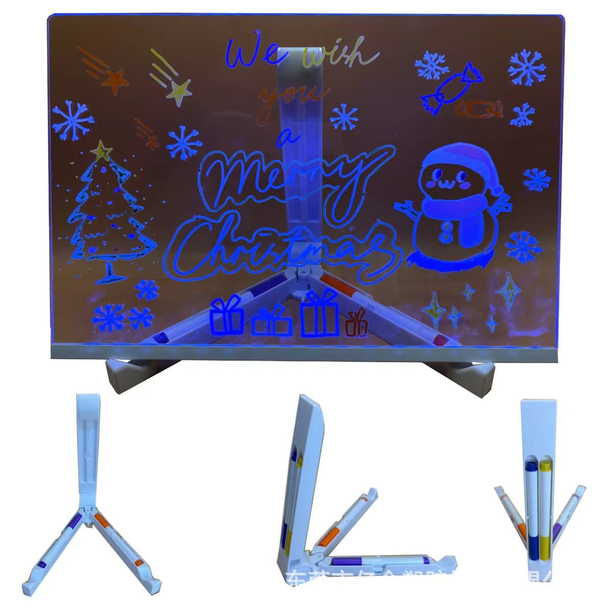 Luminous board tablet holder led hand-painted handwritten graffiti board diy drawing board holder transparent acrylic board pen
