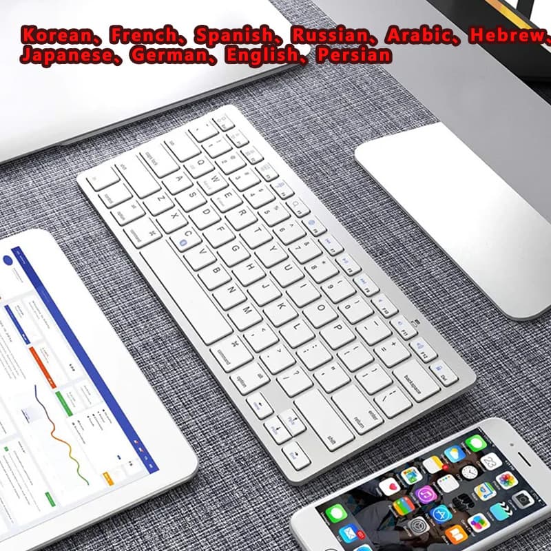 Cross-border wireless Bluetooth keyboard French Arabic Thai Korean Traditional Chinese qwerty azerty keyboard