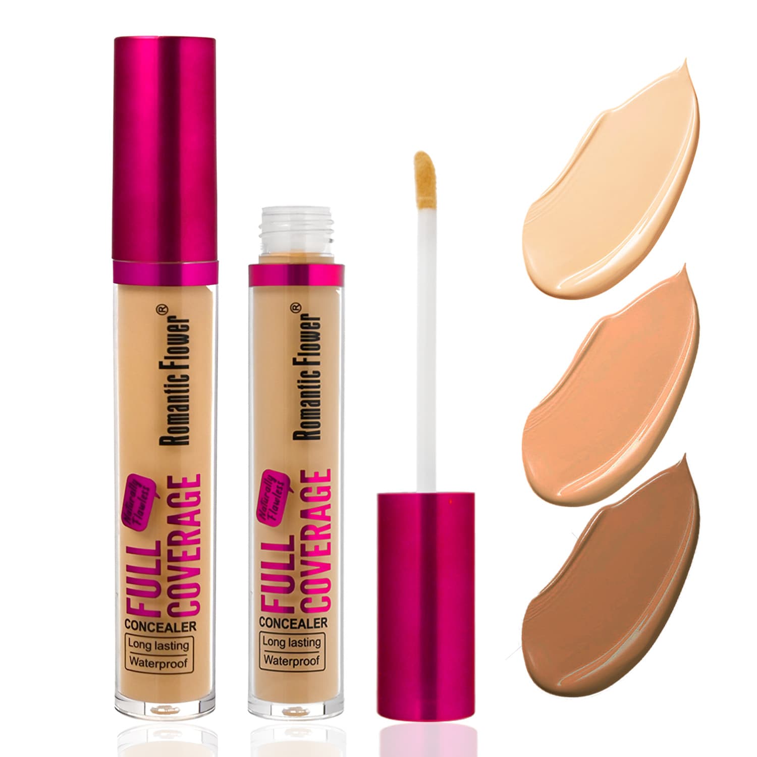Romantic Flower Cross-Border Export Concealer Natural Contouring Full Coverage Waterproof Long-Lasting Foundation