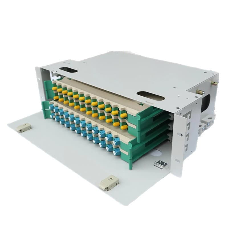 Premium 48-Core ODF Fiber Optic Patch Panel FC/SC/ST/LC Fully Loaded Unit Subframe 19-Inch Rack-Mountable