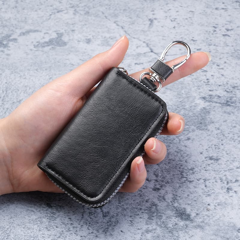 Factory direct sales key bag men's zipper bag large capacity car key bag business waist hanging convenient key bag women