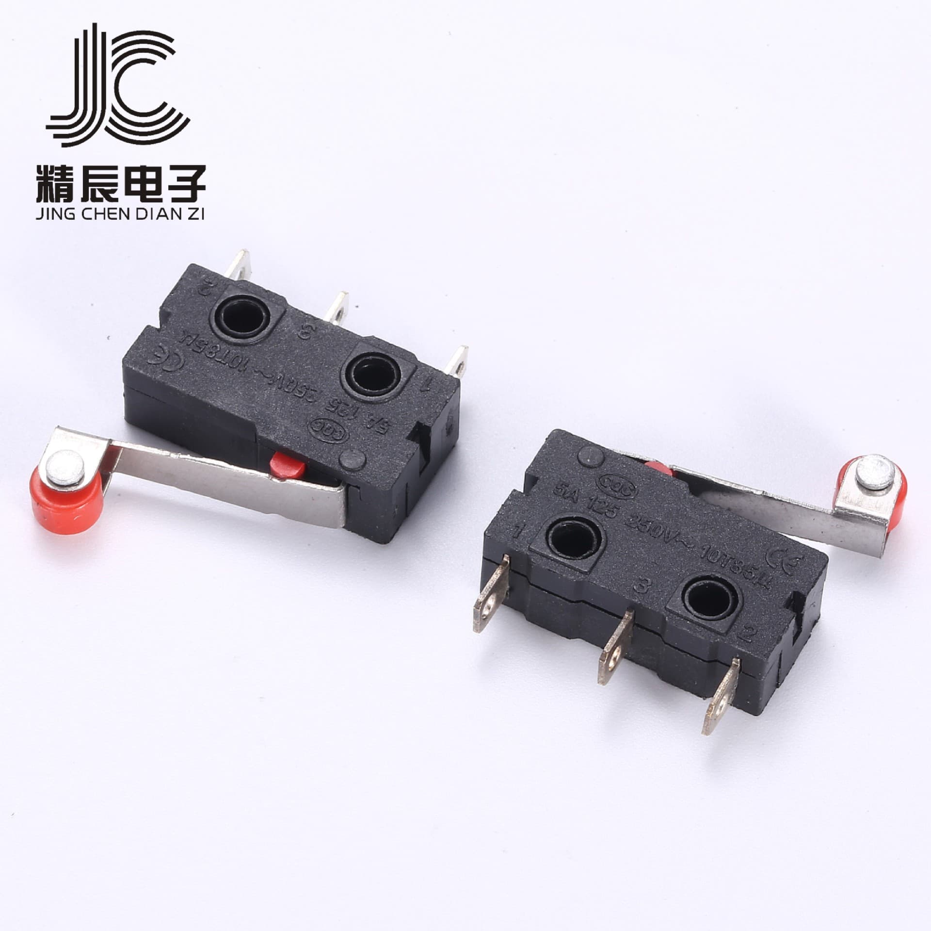 Large Current Middle Micro Switch KW12-N with Roller 19.8*10.2 5A/125V Travel Switch Dustproof JC Brand with 500000 Mechanical Life