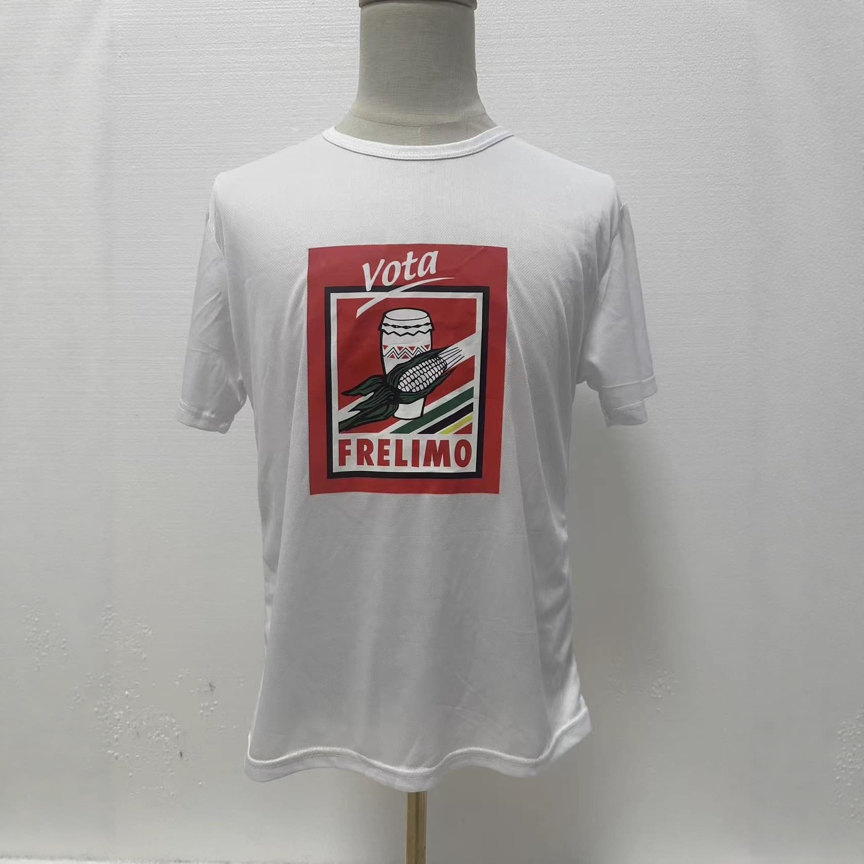 Custom Polyester One-Time Political Candidate Campaign Shirt Advertising Round Neck T-Shirt with Large Area Print