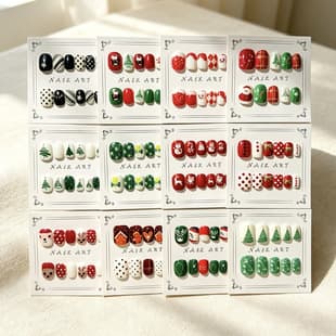 New Summer Dopamine Wearable Nails for Kids, Cartoon Cute Press-On Nails Finished Product Wholesale