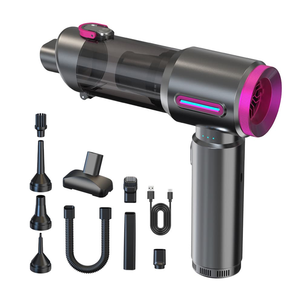 Car Vacuum Cleaner Handheld Brushless Dust Removal Inflation All-in-One High Suction 4-in-1 V27S Mini Car Blower