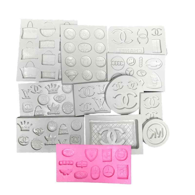 Women's Bag Crown Car Logo Silicone Flip Cake Decorative Mold Baking Chocolate Mold DIY Clay Tools